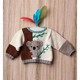 Direct Verzonden Breipakket baby trui met een koala