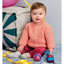 Breipakket baby vest in ribbelsteek van Phildar (112, m13) Beperkt Aanbod