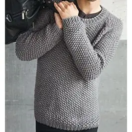 Phildar herentrui met rijstkorrel van phil rapido (kleine herenboek, model 2) Weekendaanbieding