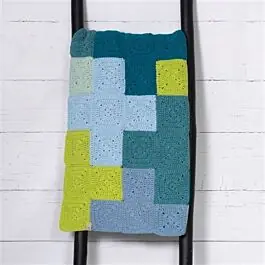 Veilige Betaling Durable haakpakket Criss-Cross Blanket Blue\\/Green