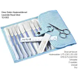 Tulip Etimo Stalen haaknaaldenset 0.50 t\\/m 1.75mm llicht blauw Direct Beschikbaar