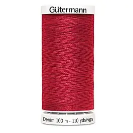 Merkproduct Gütermann Denim naaigaren kleur 4495 rood