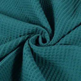 Wafelstof grof petrol Goedkoop