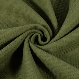 Wafelstof fijn kaki groen Superprijs