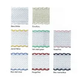Direct Beschikbaar Aïda borduurband 8,5cm 16ct met gekleurd randje van DMC 078.DG677