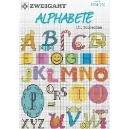 Weekendaanbieding Alphabete borduur patronen boek 104\\/290 van ZWEIGART
