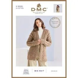 Speciale Aanbieding Big Knit pattern 10192 cardigan breipatroon DMC 056.11.15785