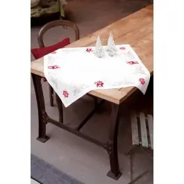 Finale Uitverkoop Fier hert tafelkleed kruissteek borduurpakket 80x80cm van VERVACO pn-0150418
