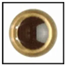 Direct Verzonden Goudkleurige veiligheidsogen per paar Le Suh 48026