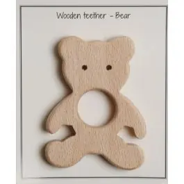 Houten bijtring beer 55mm van GO HANDMADE 16133 Merkproduct