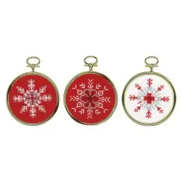 Snelle Levering Ijsster miniatuurset van 3 borduurringen borduurpakket van VERVACO pn-0172218