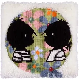 Jip & Janneke kussen borduur\\/ knoop pakket van PAKO 076.012045 Nieuw