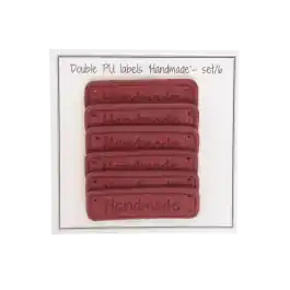 Leren Handmade labels 50x15mm rood 6x van GO HANDMADE 11088 Betrouwbaar