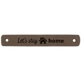 Leren labels Let's stay home 7 x 1 cm 2 stuks van DURABLE 020.1191 Actieprijs