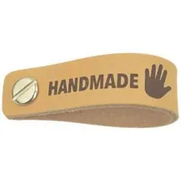 Beperkt Aanbod Leren Labels met drukknoop Handmade 12x1,5cm 2 stuks van DURABLE 020.1220