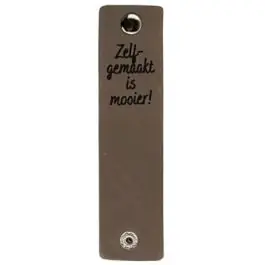 Leren labels met drukknoop Zelf gemaakt is mooier 12x3cm 2 stuks van DURABLE 020.1210 Hete Deal