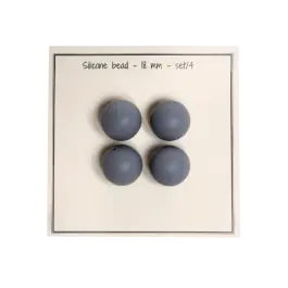 Siliconen kralen grijs 18mm van GO HANDMADE 19025 Seizoensaanbieding