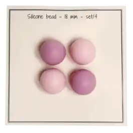 Siliconen kralen roze 18mm van GO HANDMADE 19022 Snelle Levering
