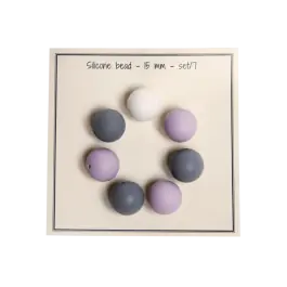 Siliconen kralen wit lavendel grijs 15mm van GO HANDMADE 19016 Shop Nu