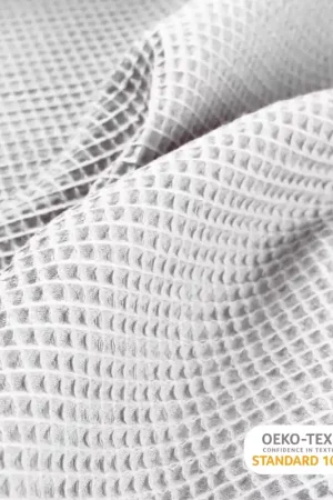 Wafel katoen lichtgrijs Direct Beschikbaar