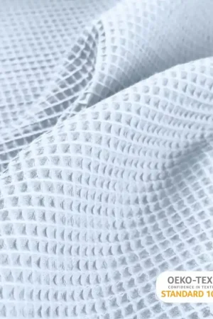 Wafel katoen lichtblauw Merkproduct