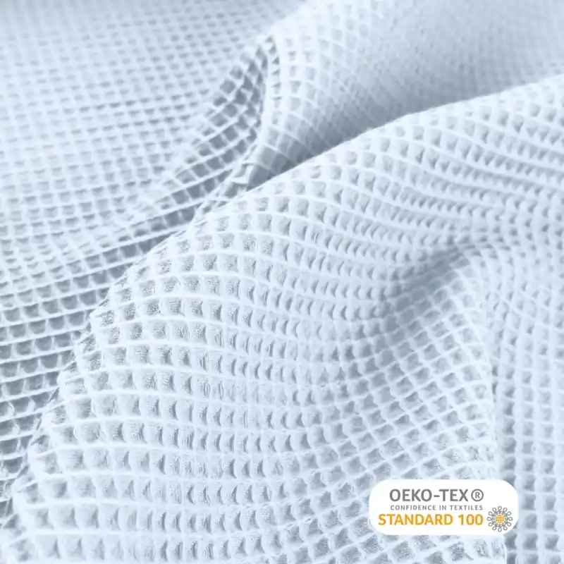 Wafel katoen lichtblauw Merkproduct