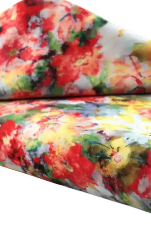 Viscose twill stretch digitaal 4/1 Uitverkoop