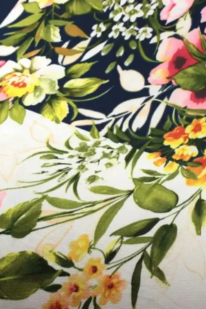 (panel 115 cm) Pique jersey panel flora 1 Lage Kosten