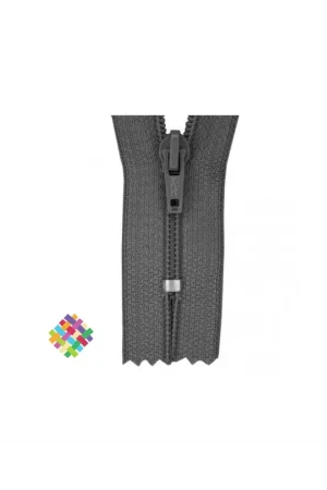 60 cm Ykk nylon ritsdonker grijs Koopje