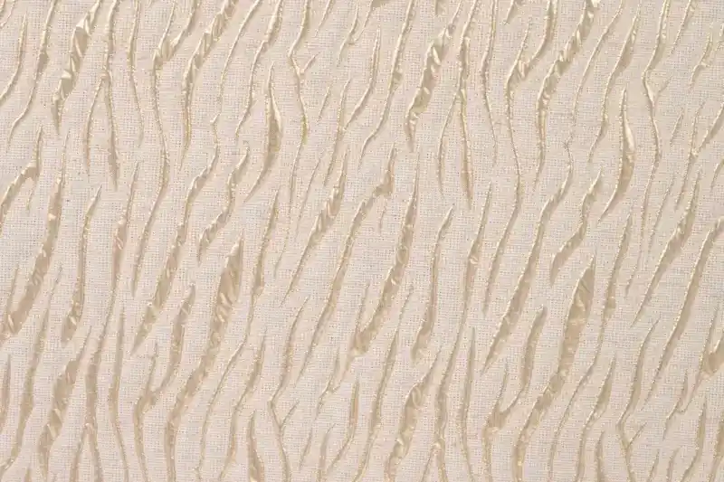 Beste Prijs Linnen jacquard stof, zebra motief, zand/goud. P411