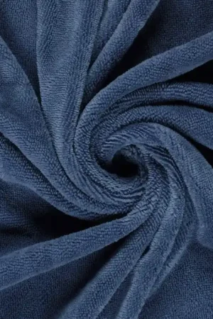 Badstof bamboe, dubbelzijdig bruikbaar, jeansblauw. BB007 Koopje