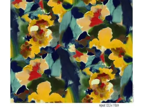 Actieprijs Stenzo viscose tricot stof, digitale abstracte print, multicolor. P107