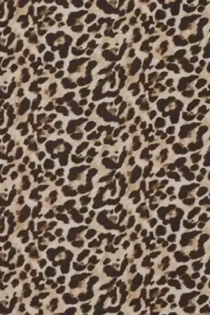 Viscose mousseline stof, panterprint, bruin/beige/zwart. Y1042 Laatste Versie