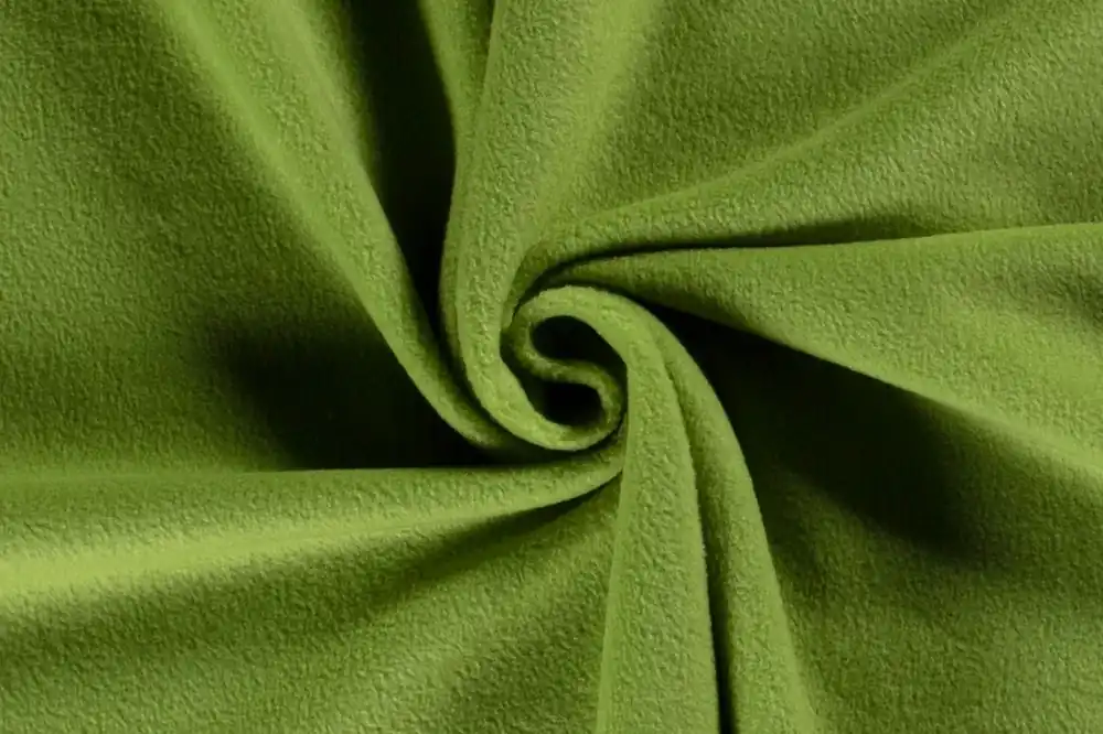 Aanbieding Fleece stof , appeltjesgroen. FL123