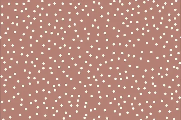 Actieprijs Poplin katoen stof, stipjesprint, oud roze/offwhite. Y575