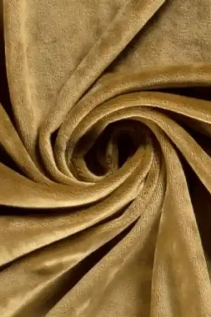 Beperkt Aanbod Velours stretch stof, goud/oker. VS037