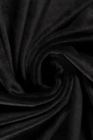 Beperkte Voorraad Velours stretch stof, zwart. VS069