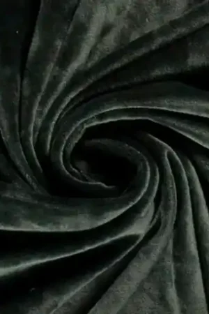 Velours stretch stof, flessengroen. VS028 Gereduceerde Prijs