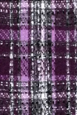 Weekendaanbieding Geweven mantelstof, ruit, paars/grijs. X1084