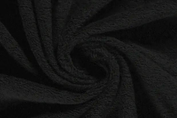 Badstof zwart , dubbel gelust . BA069 Finale Uitverkoop