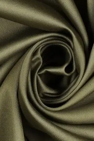 Aanbieding Poplin satijn stof, soepel vallend, olijfgroen. PS034