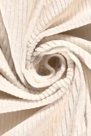 Actieprijs Corduroy rib stof, stretch, offwhite. D0493