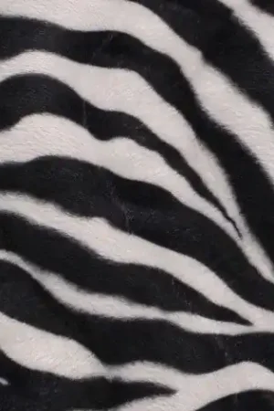 Velboa stof, zebraprint, zwart/offwhite. V4511.51 Koopje