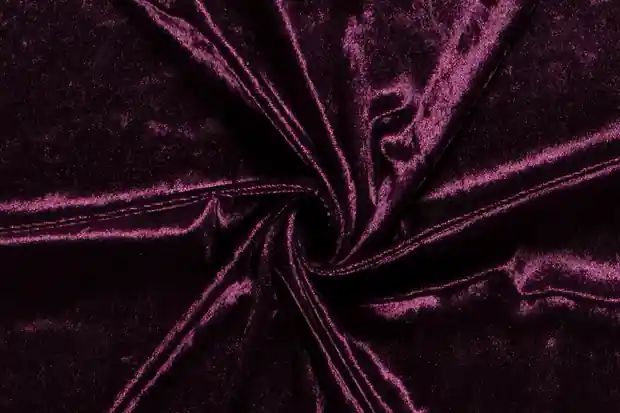 Velour de panne stof , magenta . VP019 Veilige Betaling