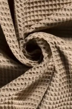 Wafeldoek stof, beige. WA152 Beperkt Aanbod