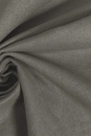 Voordeelprijs Linnen katoen stof, middengrijs. VAL970
