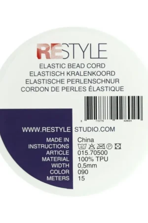 Voordeelprijs Restyle elastisch kralenkoord 0.5mm, 13 meter