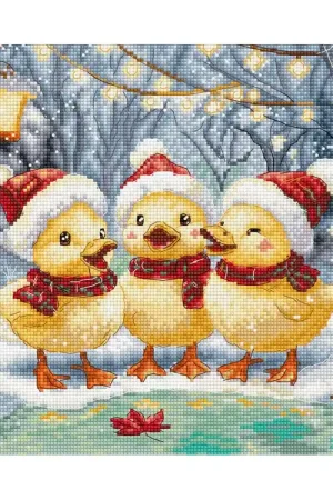 Favoriet Borduurpakket Holiday Ducklings - Leti Stitch