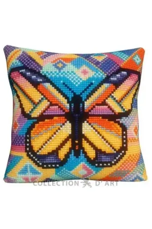 Kussen borduurpakket Butterfly Ornament - Collection d'Art Must-Have