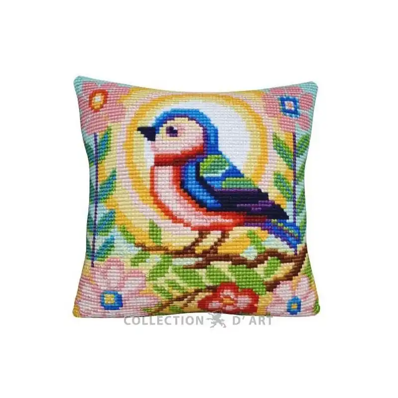 Beste Prijs Kussen borduurpakket Bird on Branch - Collection d'Art